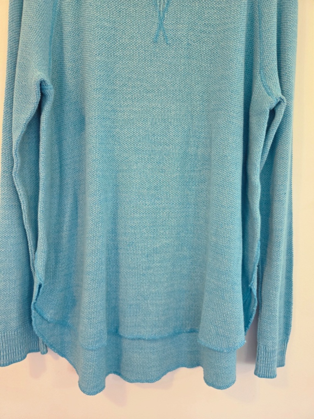 Cotton Country sweater 100% Cotton XL blue crew neck ribbed coastal nautical - Picture 3 of 11